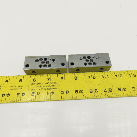 Trabon L05 1/8 NPSF Hydraulic Flo Divider Valve End Block Lot Of 2