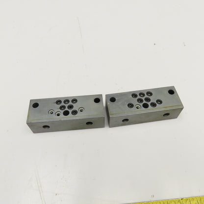Trabon L05 1/8 NPSF Hydraulic Flo Divider Valve End Block Lot Of 2