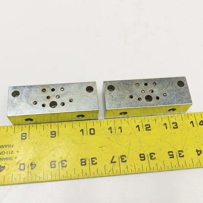 Graco H12B Hydraulic Flo Divider Valve End Block Lot Of 2