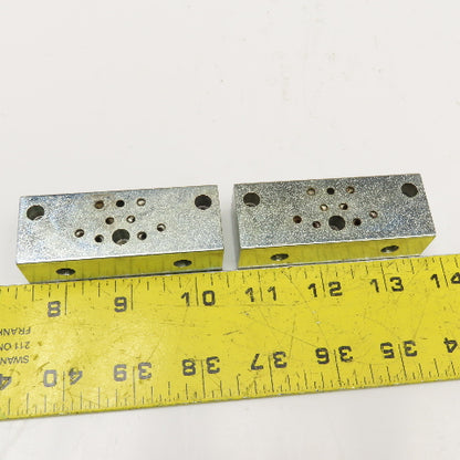 Graco H12B Hydraulic Flo Divider Valve End Block Lot Of 2
