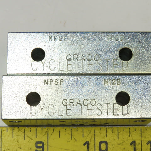 Graco H12B Hydraulic Flo Divider Valve End Block Lot Of 2