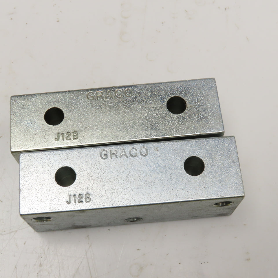 Graco J12B 1/8 NPSF Hydraulic Flo Divider Valve End Block Lot Of 2