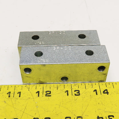 Graco J12B 1/8 NPSF Hydraulic Flo Divider Valve End Block Lot Of 2