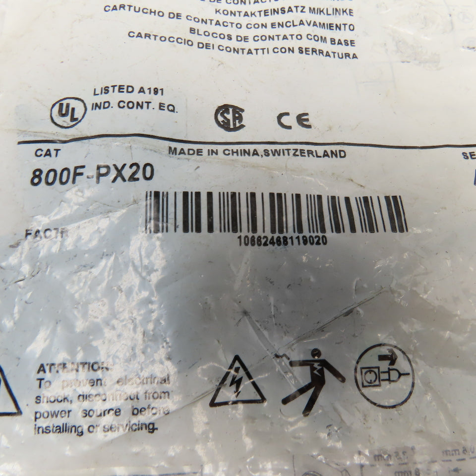 Allen Bradley 800F-PX20 Contact Cartridge With Latch