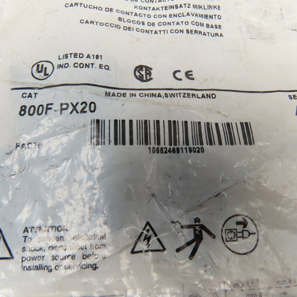 Allen Bradley 800F-PX20 Contact Cartridge With Latch