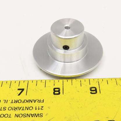 2-1/4" Wide Aluminum Mushroom Head Push Knob 10-24 Thread
