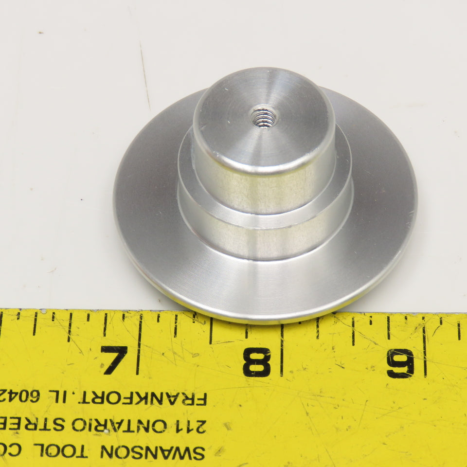 2-1/4" Wide Aluminum Mushroom Head Push Knob 10-24 Thread