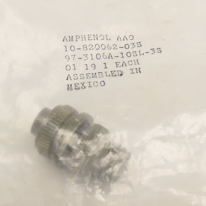 Amphenol 10-820062-03S 3 Position Solder Cup Circular Connector