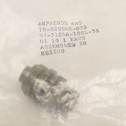 Amphenol 10-820062-03S 3 Position Solder Cup Circular Connector