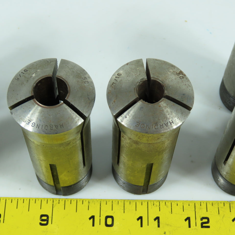 Hardinge 5C Round Collet Chuck Tool Holders 3/16" To 3/4" Lot Of 10