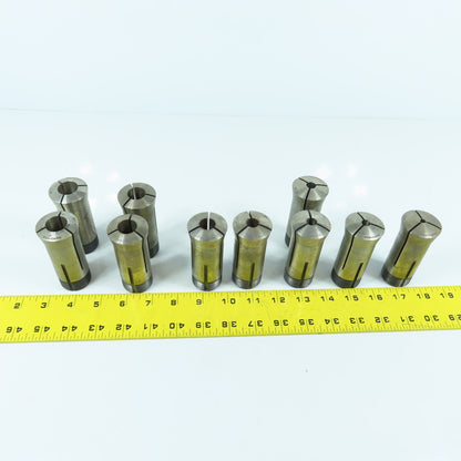 Hardinge 5C Round Collet Chuck Tool Holders 3/16" To 3/4" Lot Of 10