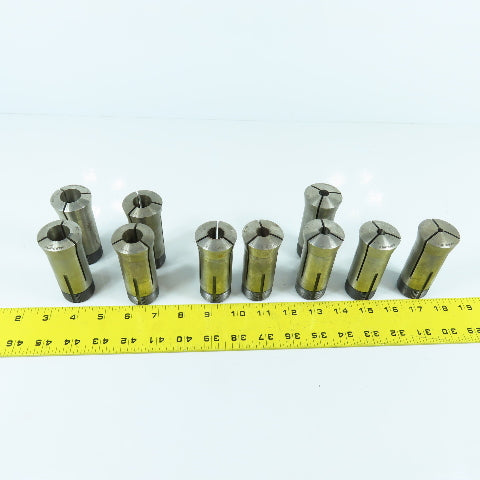 Hardinge 5C Round Collet Chuck Tool Holders 3/16" To 3/4" Lot Of 10