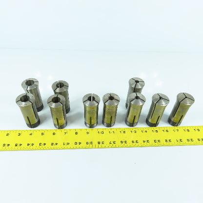 Hardinge 5C Round Collet Chuck Tool Holders 3/16" To 3/4" Lot Of 10