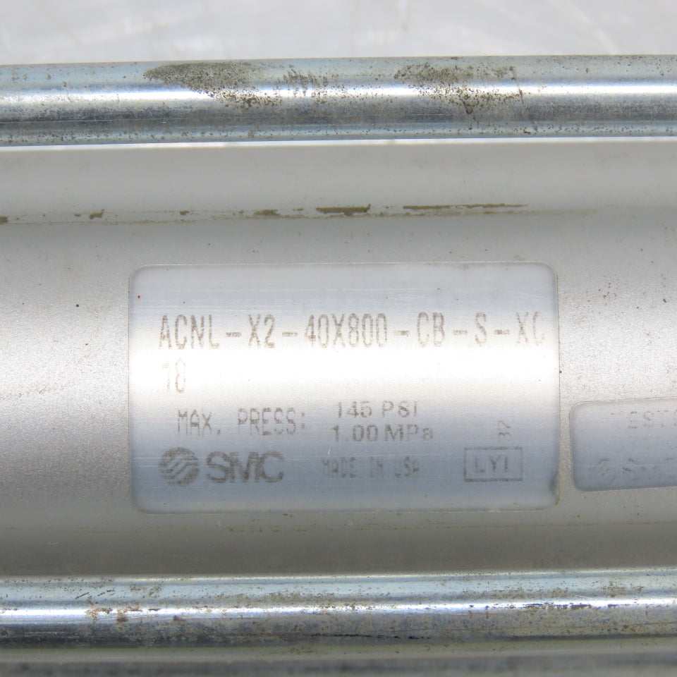 SMC ACNL-X2-40X800-CB-S-XC Double Act. Pneumatic Cylinder 40mm Bore 800mm Stroke