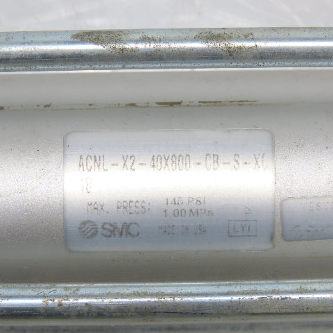 SMC ACNL-X2-40X800-CB-S-XC Double Act. Pneumatic Cylinder 40mm Bore 800mm Stroke