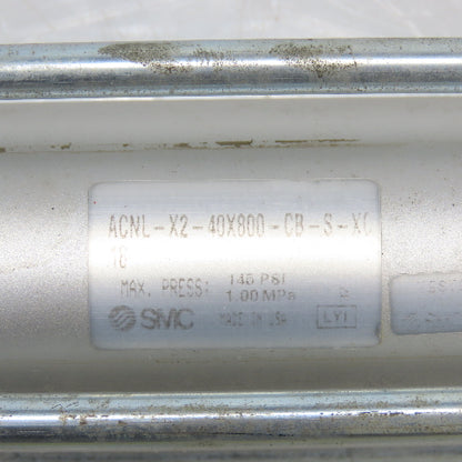 SMC ACNL-X2-40X800-CB-S-XC Double Act. Pneumatic Cylinder 40mm Bore 800mm Stroke
