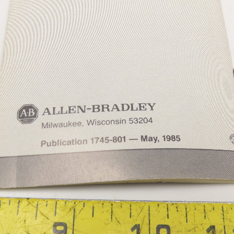 Allen Bradley 1745-081 SLC 100 Vintage Programmable Controller Reference Guide