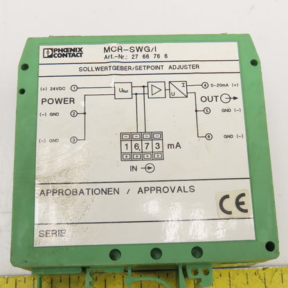 Phoenix Contact MCR-SWG/I Set Point Adjuster 24VDC