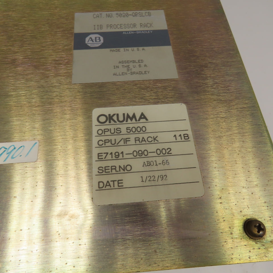 Okuma E7191-090-002 Opus 5000 CPU/IF Rack & Motherboard Chassis