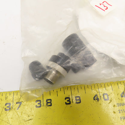 TPC Wire & Cable 30700 Male Straight DC 4 Pole Circular Wire Connector Lot Of 3
