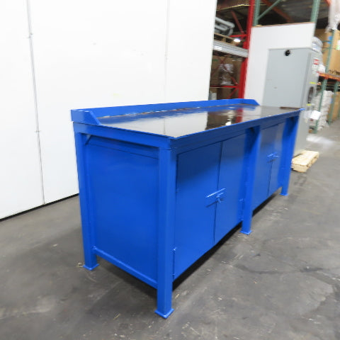 96" x 30" x 40" Tall Assembly Work Bench Storage Cabinet Welding Table 1/4" Top