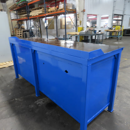 96" x 30" x 40" Tall Assembly Work Bench Storage Cabinet Welding Table 1/4" Top