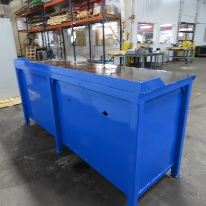 96" x 30" x 40" Tall Assembly Work Bench Storage Cabinet Welding Table 1/4" Top