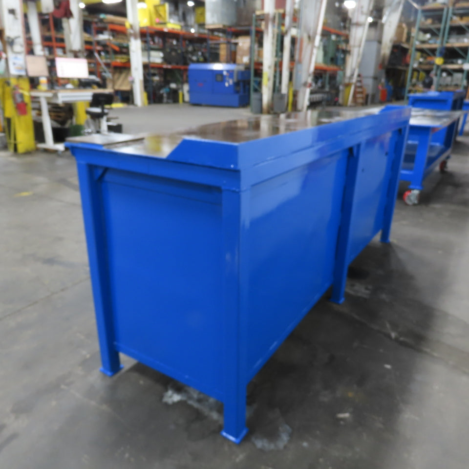 96" x 30" x 40" Tall Assembly Work Bench Storage Cabinet Welding Table 1/4" Top
