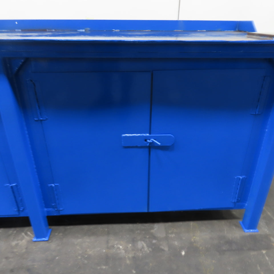 96" x 30" x 40" Tall Assembly Work Bench Storage Cabinet Welding Table 1/4" Top