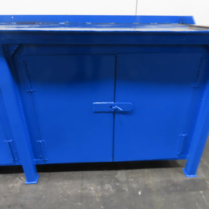 96" x 30" x 40" Tall Assembly Work Bench Storage Cabinet Welding Table 1/4" Top