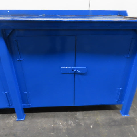 96" x 30" x 40" Tall Assembly Work Bench Storage Cabinet Welding Table 1/4" Top
