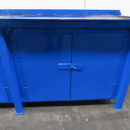 96" x 30" x 40" Tall Assembly Work Bench Storage Cabinet Welding Table 1/4" Top
