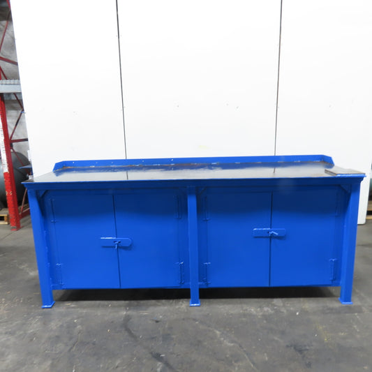 96" x 30" x 40" Tall Assembly Work Bench Storage Cabinet Welding Table 1/4" Top