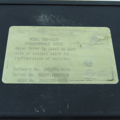 Texas Instruments 500-5035 Programmable Basic Module