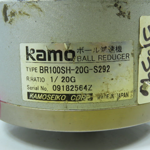 Kamo BR100SH-20G-S292 Ball Type Gear Speed Reducer R. Ratio 1/20G