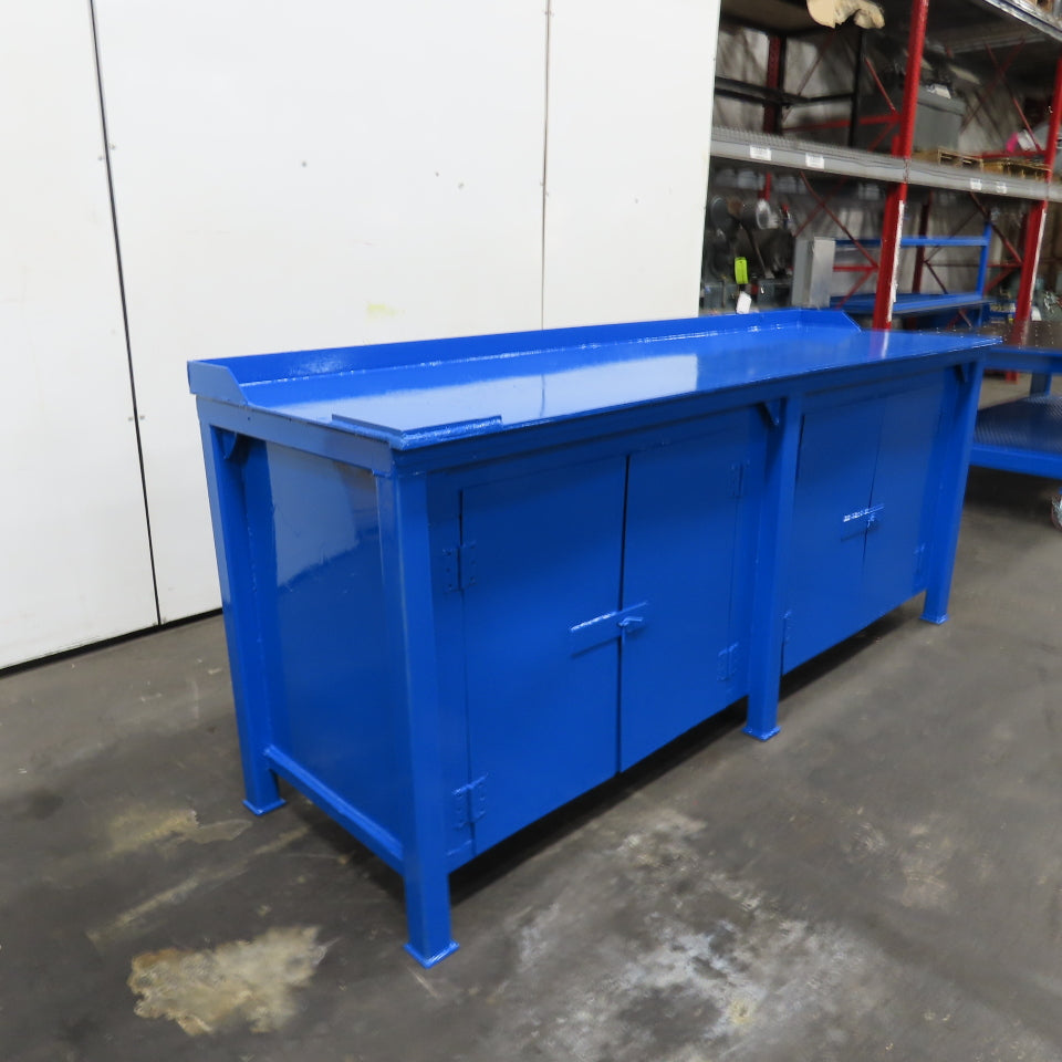 96" x 30" x 40" Tall Assembly Work Bench Storage Cabinet Welding Table 1/4" Top