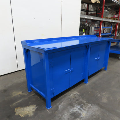 96" x 30" x 40" Tall Assembly Work Bench Storage Cabinet Welding Table 1/4" Top