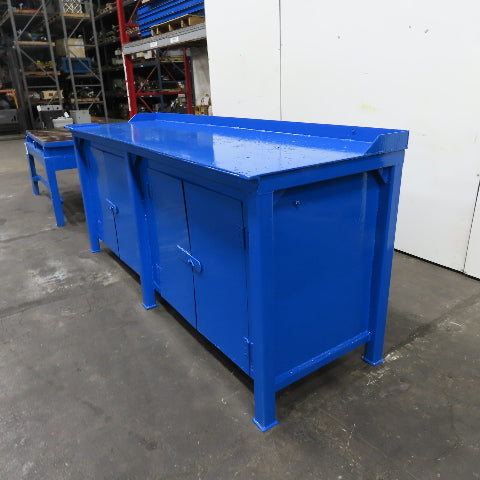 96" x 30" x 40" Tall Assembly Work Bench Storage Cabinet Welding Table 1/4" Top
