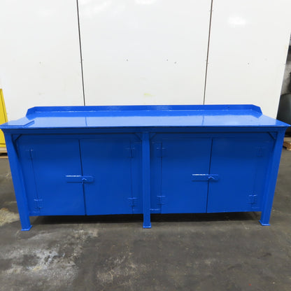 96" x 30" x 40" Tall Assembly Work Bench Storage Cabinet Welding Table 1/4" Top