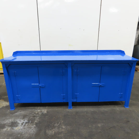 96" x 30" x 40" Tall Assembly Work Bench Storage Cabinet Welding Table 1/4" Top