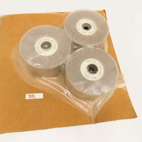 Norton 50A60-J8VH 4-1/2" x 2-1/4" OD x 1" Bore Alundum Grinding Wheel Lot Of 3
