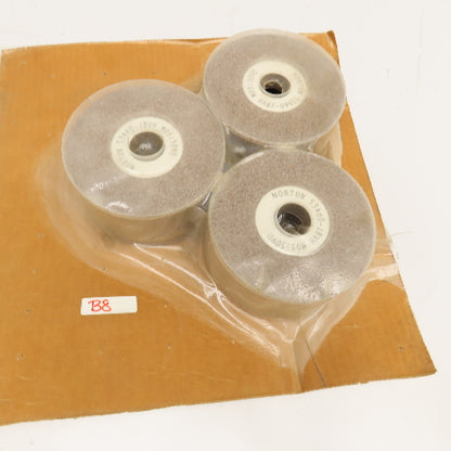 Norton 50A60-J8VH 4-1/2" x 2-1/4" OD x 1" Bore Alundum Grinding Wheel Lot Of 3