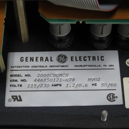 General Electric 2000CNCMCS Control Interface Panel 115/230V 1.2/0.6A
