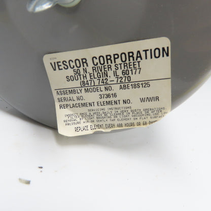 Vescor ABE18S125 Hydraulic Reservoir Breather Element Replacement