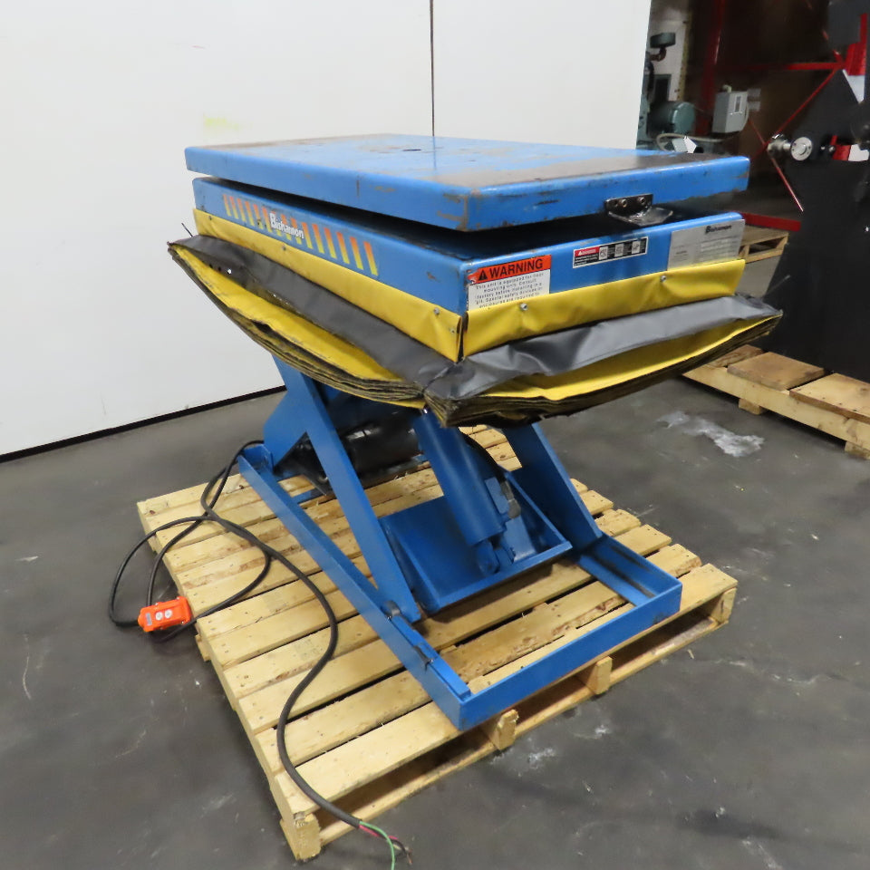 Bishamon 2500Lbs. 48" x 24" Rotating Scissor Lift Table 14-47" Lift 3Ph