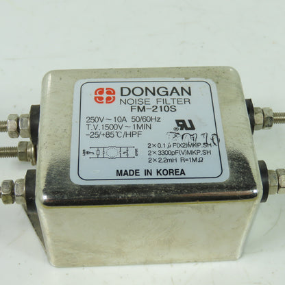 Dongan FM-210S Noise Filter 250V 10A T.V. 1500V-1Min