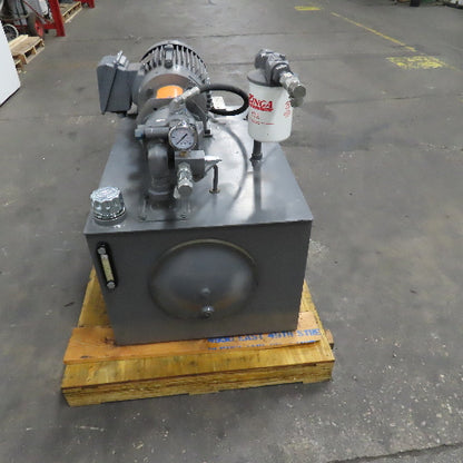 Vickers PVB10 RSY 31 C11 35 Gallon Hydraulic Power Unit 7.5Hp 230/460V Tested
