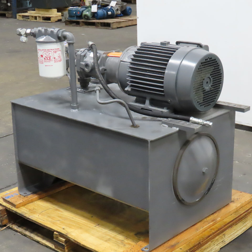 Vickers PVB10 RSY 31 C11 35 Gallon Hydraulic Power Unit 7.5Hp 230/460V Tested