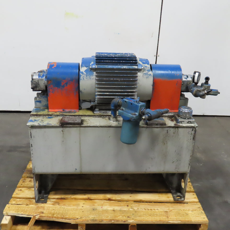 35 Gallon Double Gear Pump Hydraulic Unit 15Hp 230/460V