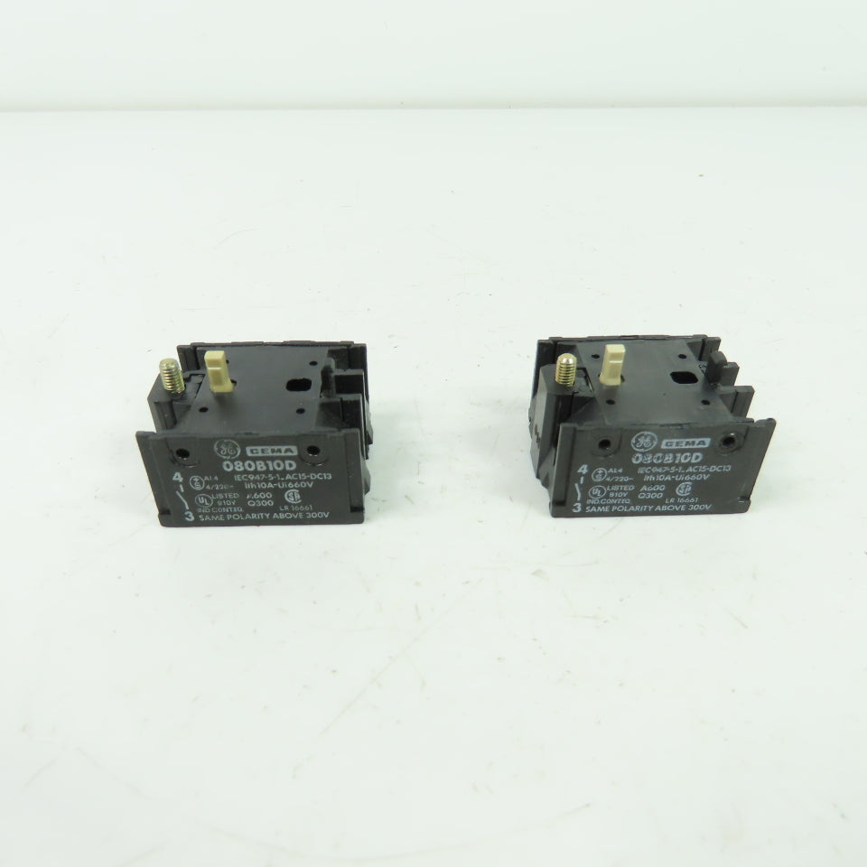 General Electric 080B10D Cema Contact Block 660V 10A Lot Of 2